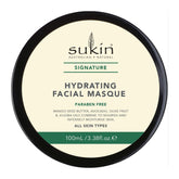 Sukin hydrating facial masque container on a white background